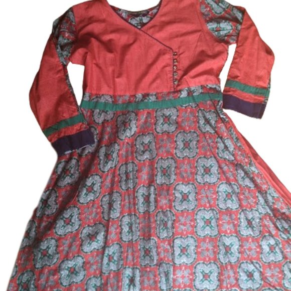 Authentic Anarkali Kurta - Indian Dress Size XXL Fits XL NWOT - Picture 3 of 6